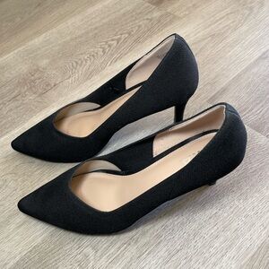 Black Cloth Pumps Heels